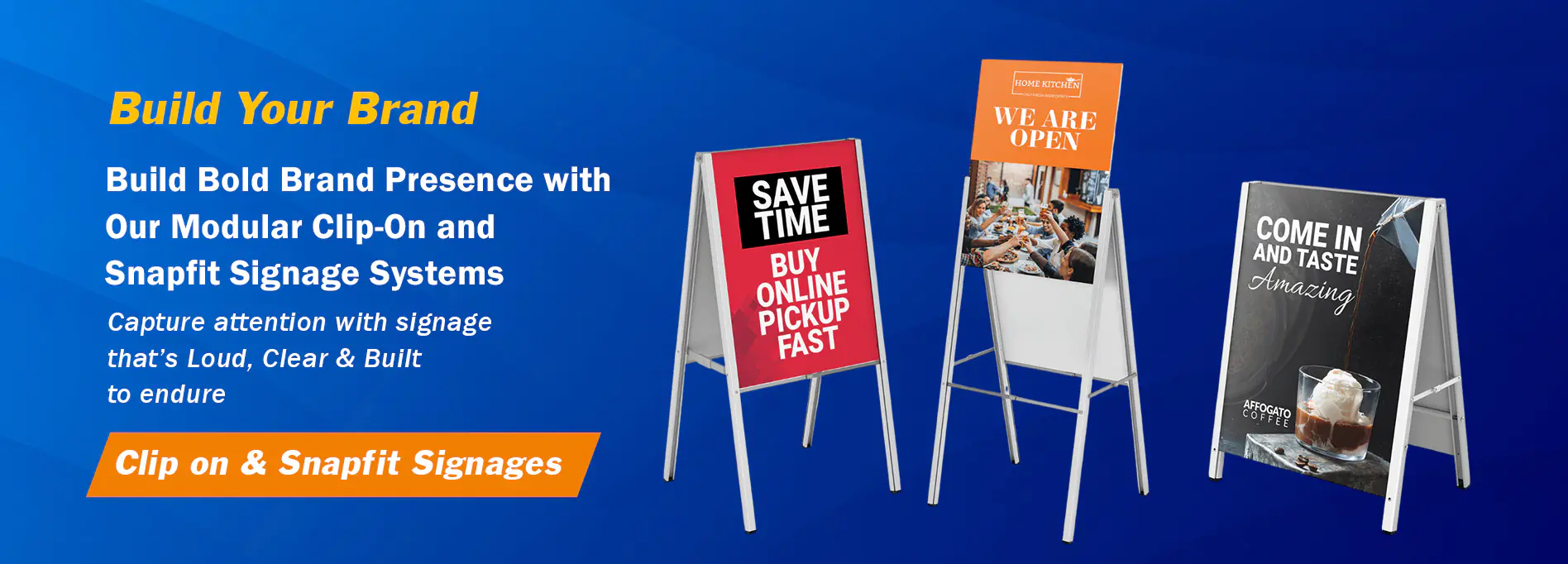 Clip on Snapfit Signages